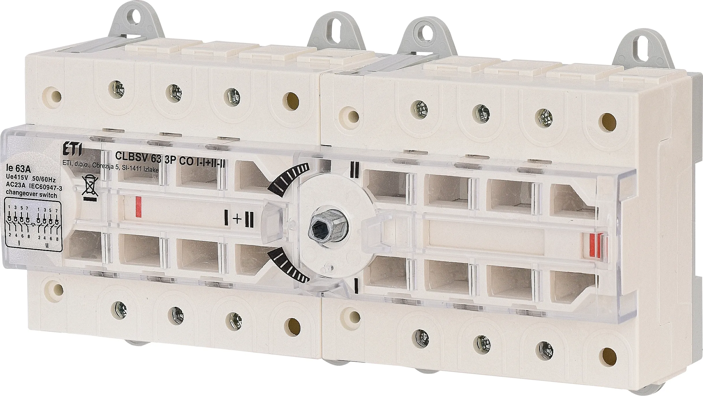 Preklopna sklopka CLBSV 63 3P CO I-I+II-II 004661893