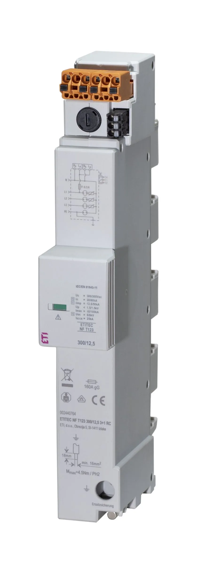 Odvodnik prenapona ETITEC NF T123 300/12,5 3+0 002440760