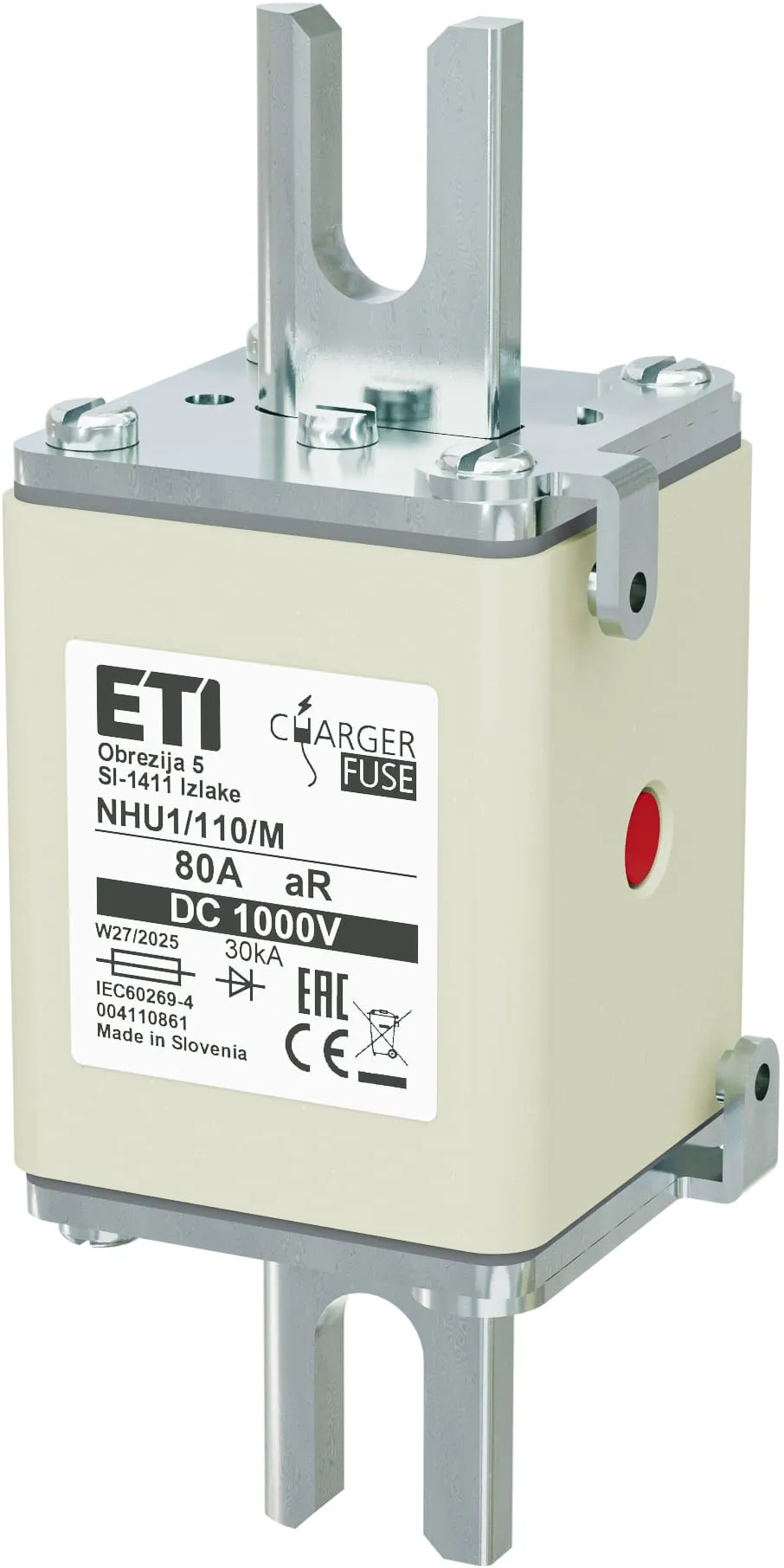 Rastalni uložak NHU1/110/M aR 80A/1000V DC 004110861