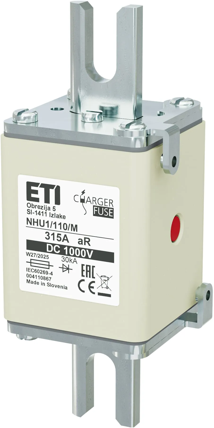 Rastalni uložak NHU1/110/M aR 315A/1000V DC 004110867