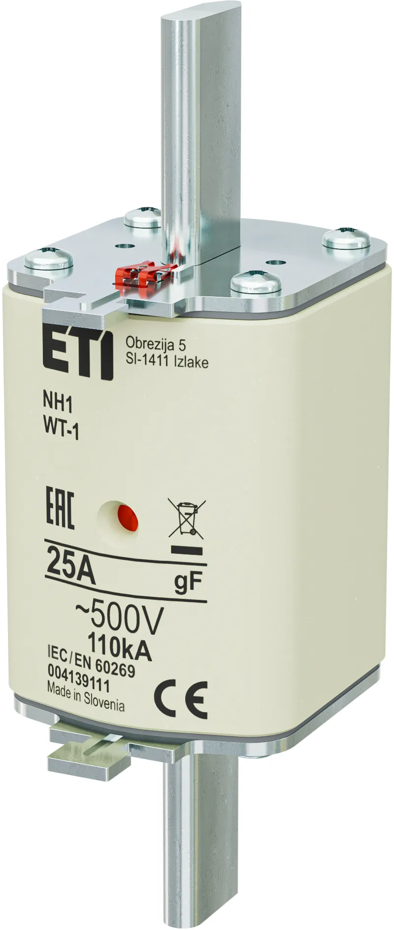 Rastalni uložak NH1/WT-1 gF 25A/500V 004139111