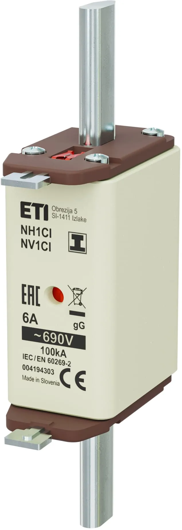 Rastalni uložak NH1C/I gG 6A/690V 004194303