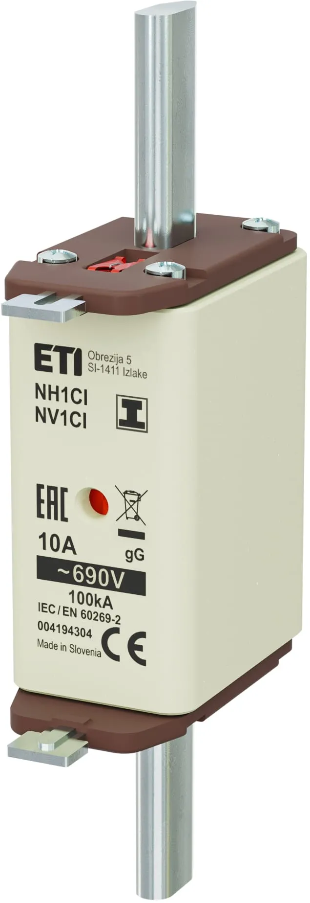 Rastalni uložak NH1C/I gG 10A/690V 004194304