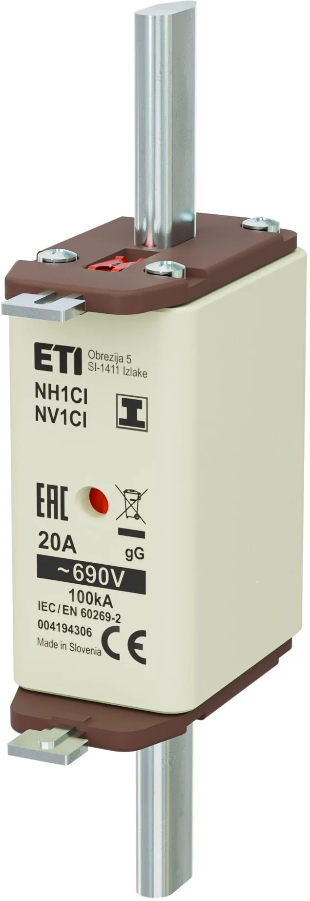 Rastalni uložak NH1C/I gG 20A/690V 004194306