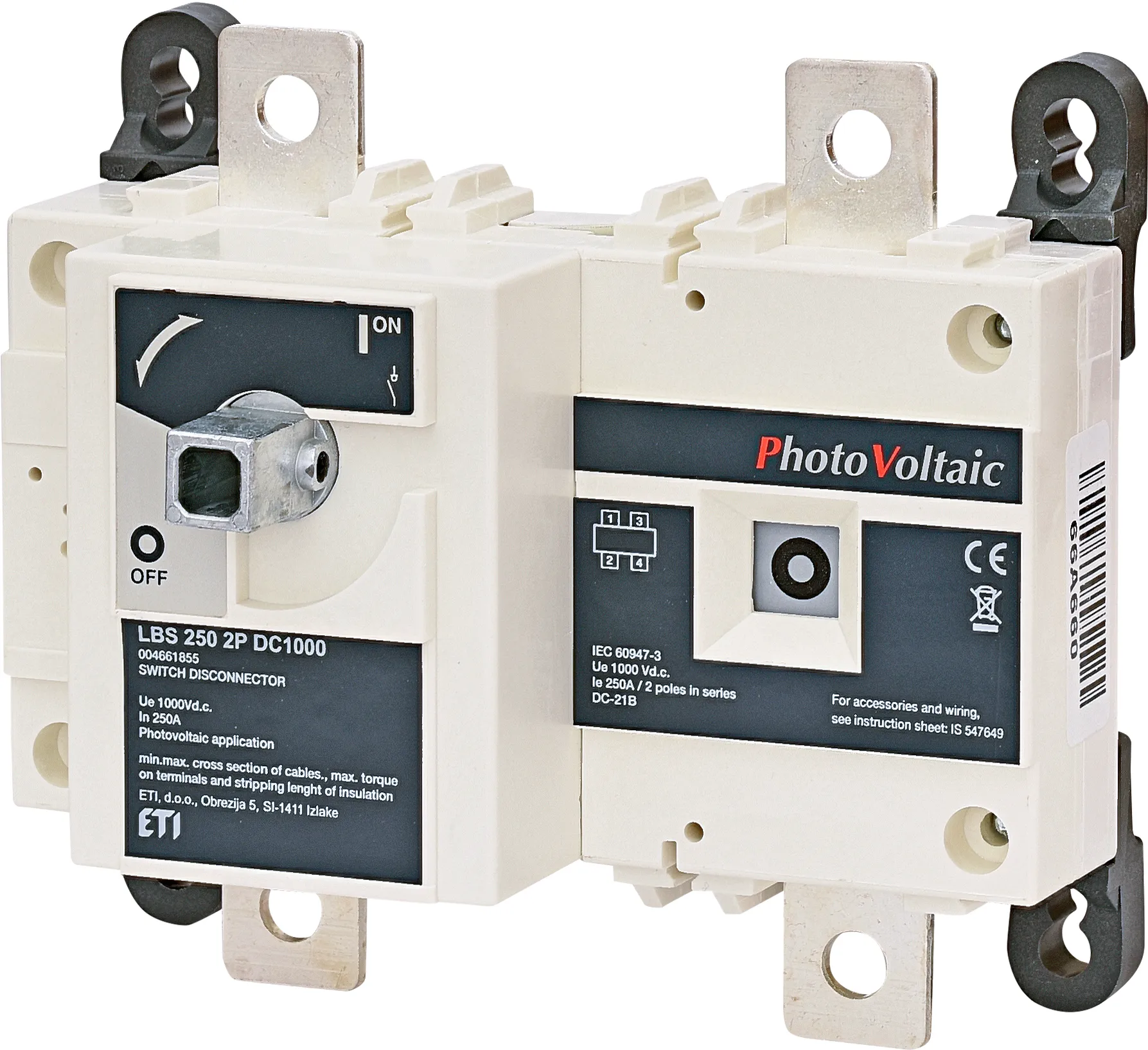 Ločilno stikalo PV LBS 250 2P DC1000 004661855