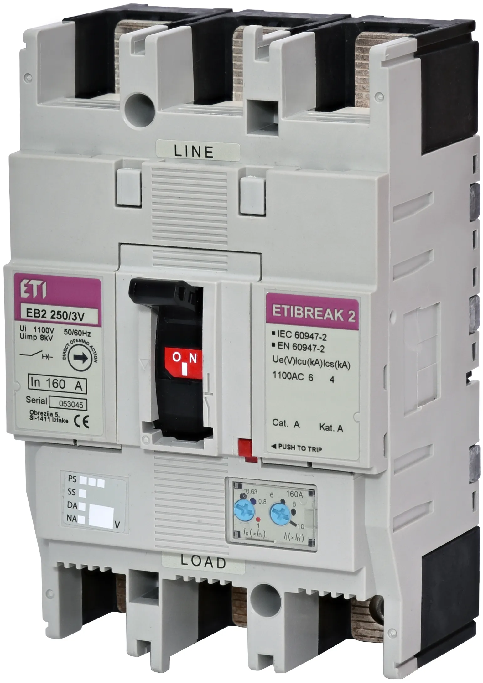 Kompaktni prekidač EB2 630/3VE 630A 3p 1100V 004671380