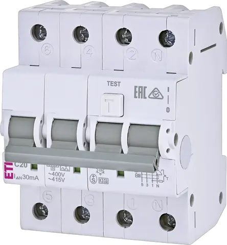 KZS-4M 3p+N A C20/0.03