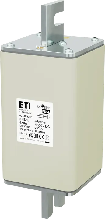 Slika NHS3L aR/aBat 630A/1500V DC AL