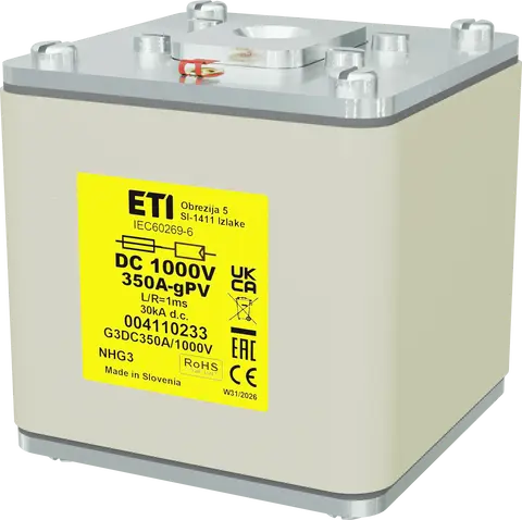 Slika NHG3 gPV 350A/1000V DC