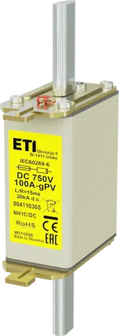 *NH1C gPV 100A/750V DC
