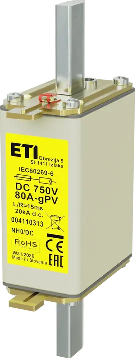 Slika *NH0 gPV 80A/750V DC