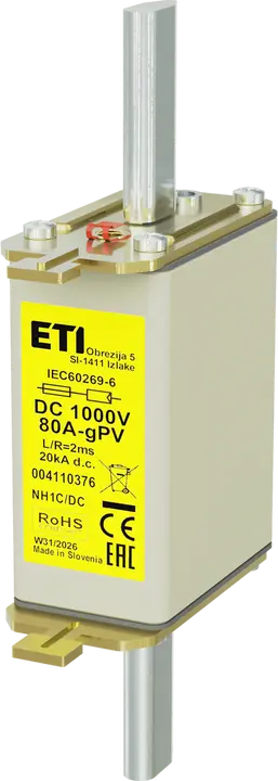 Slika NH1C gPV 80A/1000V DC