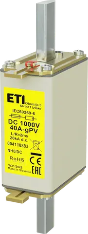 Slika NH0 gPV 40A/1000V DC
