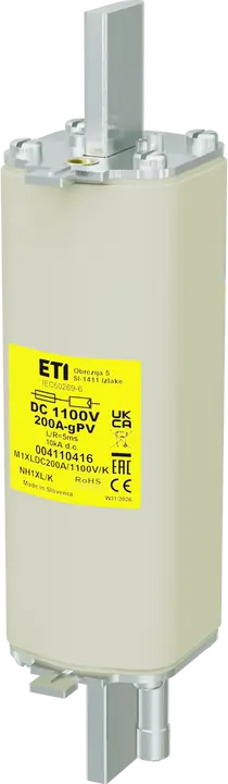 Slika NH1XL/K gPV 200A/1100V DC