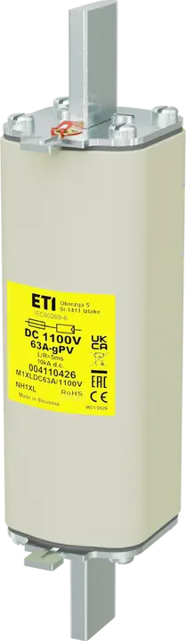 Slika NH1XL gPV 63A/1100V DC