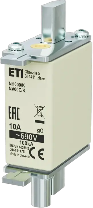 Slika NH000/K gG 10A/690V