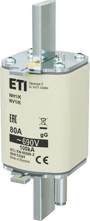 Slika NH1/K gG 80A/690V