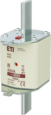 Slika NH3C gTr 91A/400V/63kVA